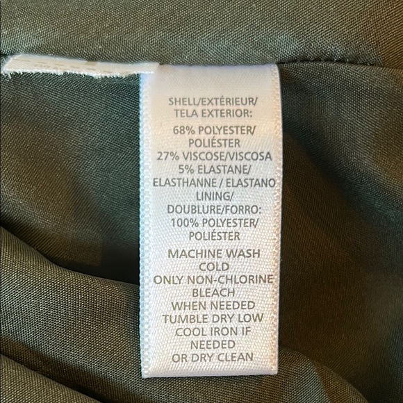 Loft Green Skirt with Black Button Detail Back Zipper Fully Lined Size 4 - Picture 7 of 7